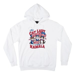 This Cat Lady Voting For Kamala Harris 2024 1st Female President Hoodie