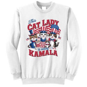 This Cat Lady Voting For Kamala Harris 2024 1st Female President Sweatshirt