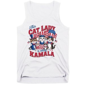 This Cat Lady Voting For Kamala Harris 2024 1st Female President Tank Top