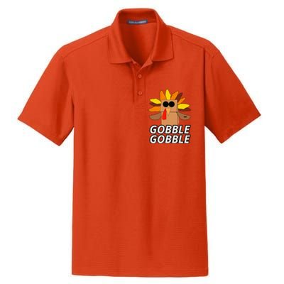 Thanksgiving Cute Lil Turkey  Thanksgiving  Dry Zone Grid Polo