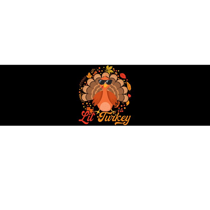 Thanksgiving  Cute Lil Turkey Thanksgiving Bumper Sticker