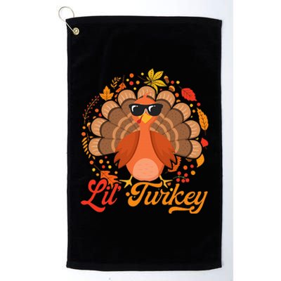 Thanksgiving  Cute Lil Turkey Thanksgiving Platinum Collection Golf Towel