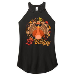 Thanksgiving  Cute Lil Turkey Thanksgiving Women's Perfect Tri Rocker Tank