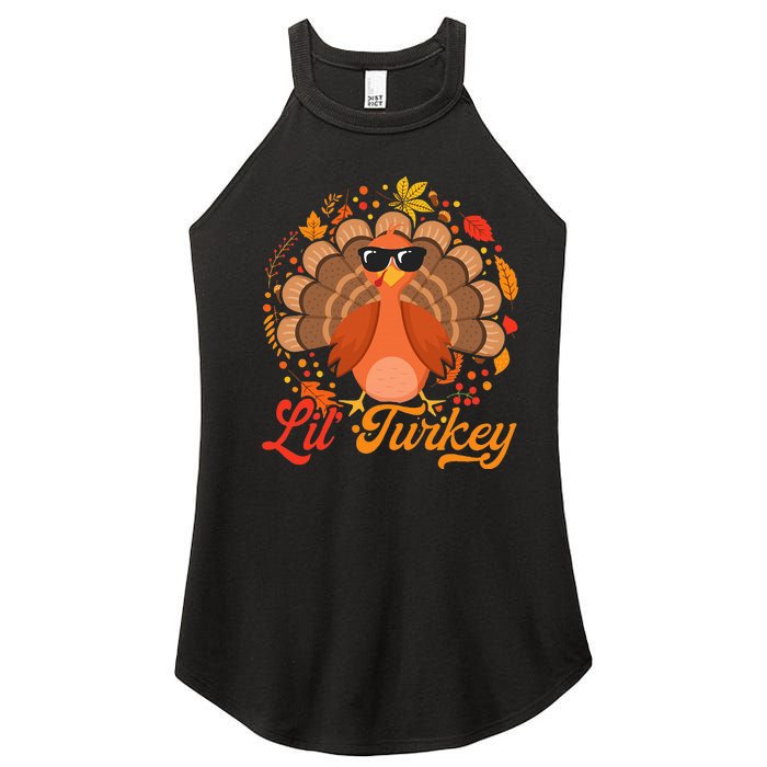 Thanksgiving  Cute Lil Turkey Thanksgiving Women's Perfect Tri Rocker Tank