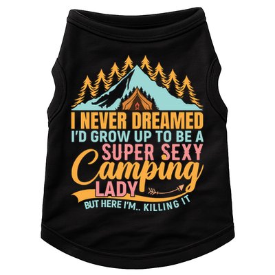 Typography Camping Lover T Doggie Tank
