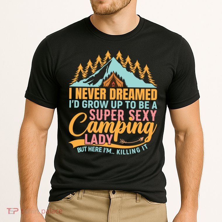 Typography Camping Lover T Performance Shirt