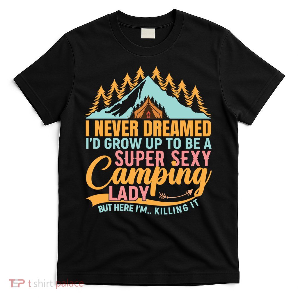 Typography Camping Lover T T-Shirt