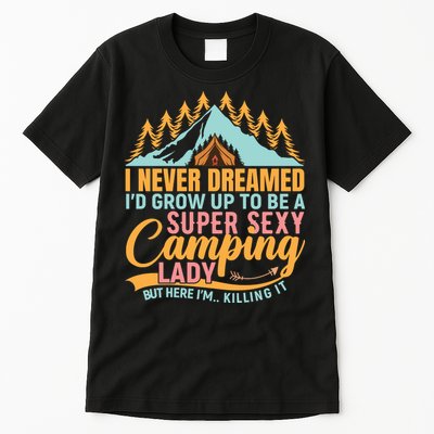 Typography Camping Lover T Tall T-Shirt