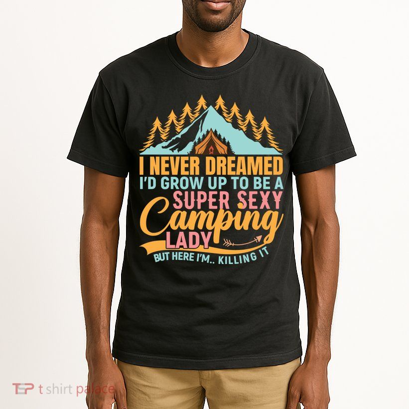 Typography Camping Lover T Tall T-Shirt