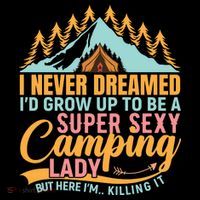 Typography Camping Lover T City Backpack