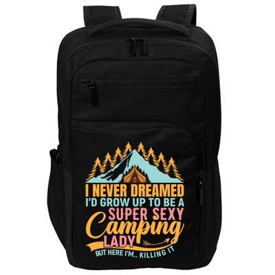 Typography Camping Lover T Impact Tech Backpack