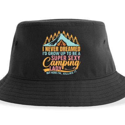 Typography Camping Lover T Sustainable Bucket Hat