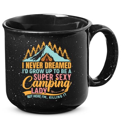 Typography Camping Lover T 15oz Campfire Ceramic Mug