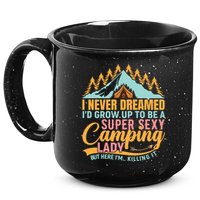 Typography Camping Lover T 15oz Campfire Ceramic Mug