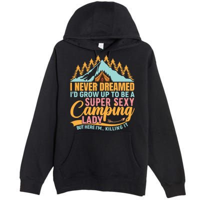 Typography Camping Lover T Premium Pullover Hoodie