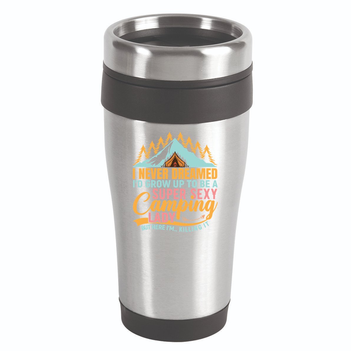 Typography Camping Lover T 16oz Travel Tumbler
