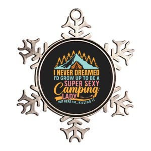 Typography Camping Lover T Metallic Star Ornament