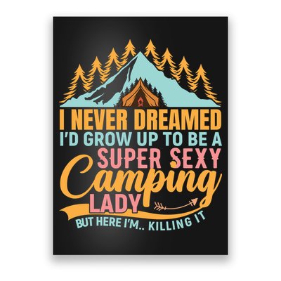 Typography Camping Lover T Poster