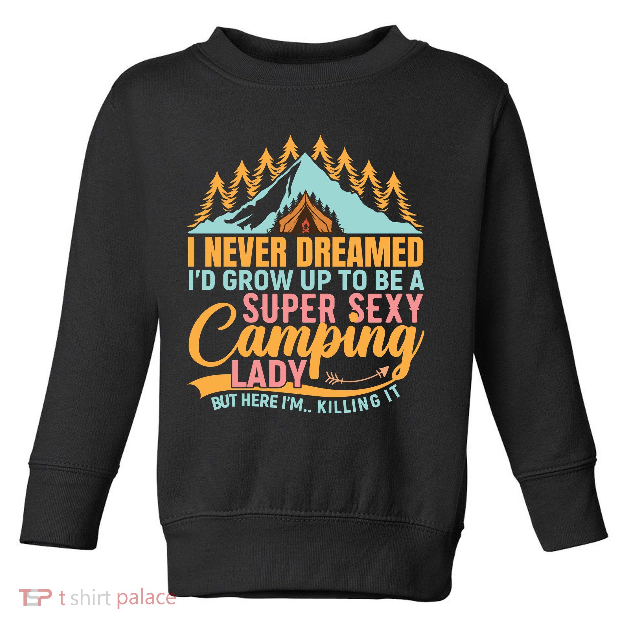 Typography Camping Lover T Toddler Sweatshirt