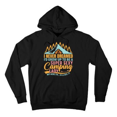 Typography Camping Lover T Tall Hoodie