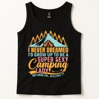Typography Camping Lover T Tank Top
