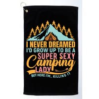 Typography Camping Lover T Golf Towel