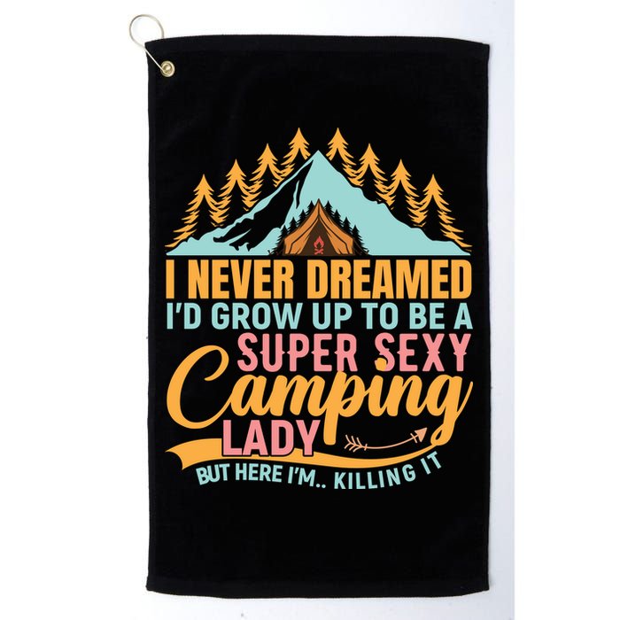 Typography Camping Lover T Golf Towel