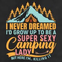 Typography Camping Lover T Golf Towel