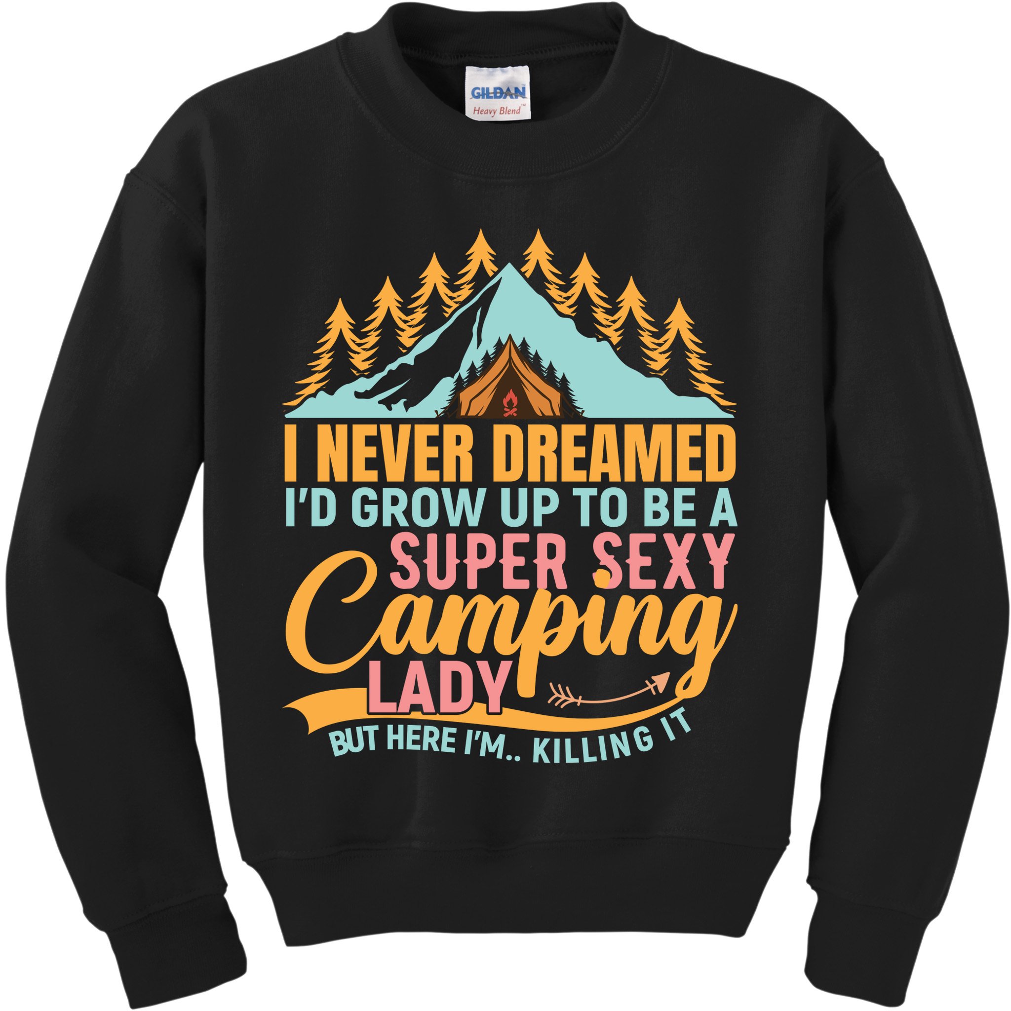Typography Camping Lover T Kids Sweatshirt