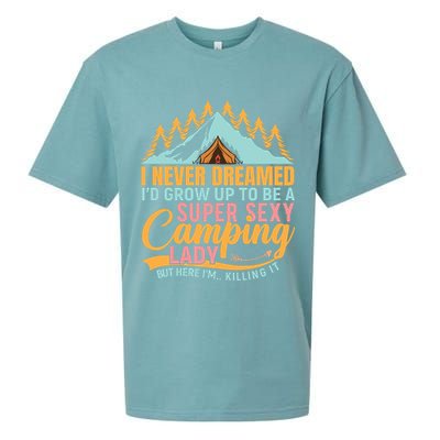 Typography Camping Lover T Sueded Cloud Jersey T-Shirt