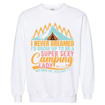 Typography Camping Lover T Garment-Dyed Sweatshirt