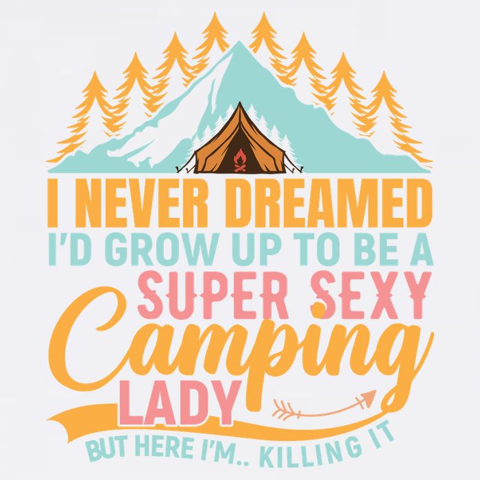 Typography Camping Lover T Garment-Dyed Sweatshirt