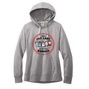 This Cat Lady Voting For Kamala Harris 2024 1st Female President Women's Fleece Hoodie