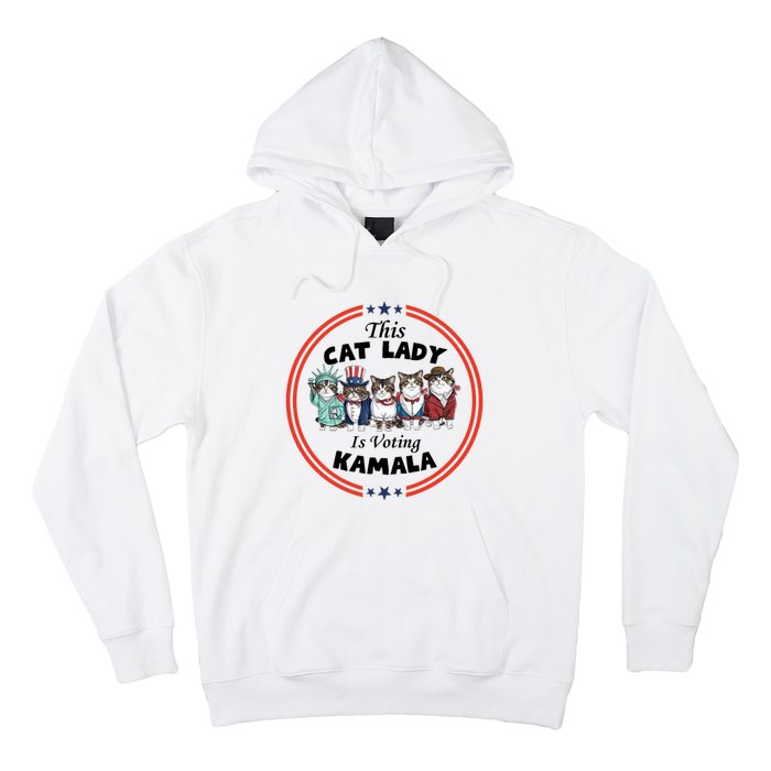 This Cat Lady Voting For Kamala Harris 2024 1st Female President Hoodie