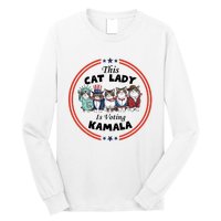 This Cat Lady Voting For Kamala Harris 2024 1st Female President Long Sleeve Shirt