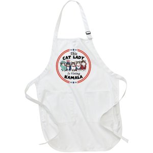 This Cat Lady Voting For Kamala Harris 2024 1st Female President Full-Length Apron With Pockets