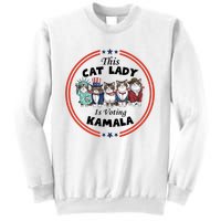 This Cat Lady Voting For Kamala Harris 2024 1st Female President Sweatshirt