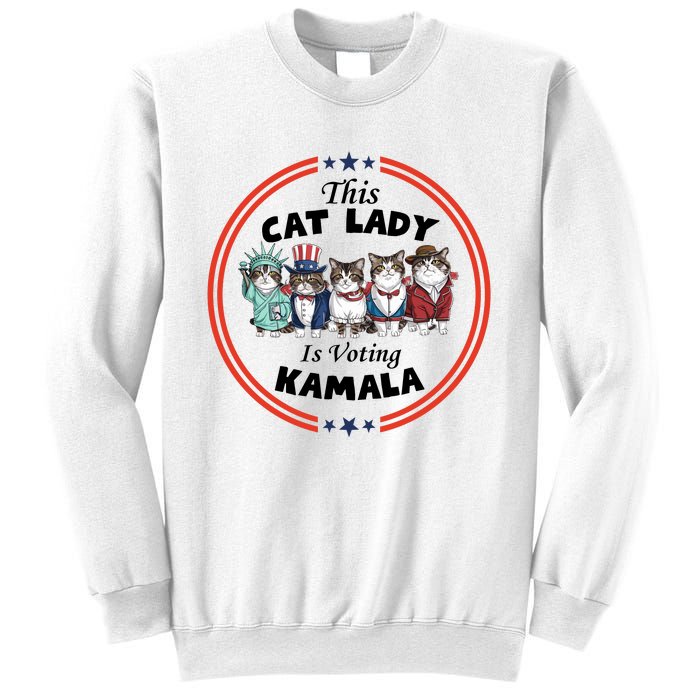 This Cat Lady Voting For Kamala Harris 2024 1st Female President Sweatshirt