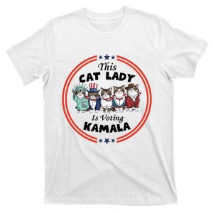 This Cat Lady Voting For Kamala Harris 2024 1st Female President T-Shirt