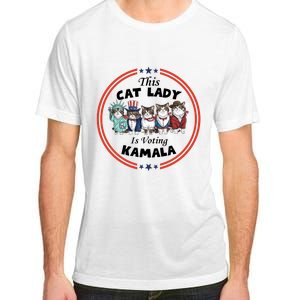 This Cat Lady Voting For Kamala Harris 2024 1st Female President Adult ChromaSoft Performance T-Shirt