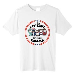 This Cat Lady Voting For Kamala Harris 2024 1st Female President Tall Fusion ChromaSoft Performance T-Shirt