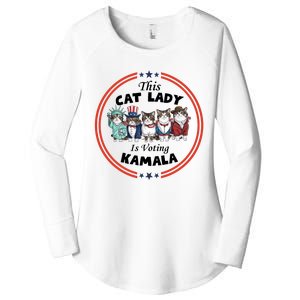 This Cat Lady Voting For Kamala Harris 2024 1st Female President Women's Perfect Tri Tunic Long Sleeve Shirt