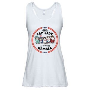 This Cat Lady Voting For Kamala Harris 2024 1st Female President Ladies Essential Flowy Tank