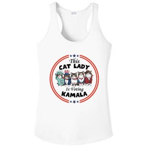 This Cat Lady Voting For Kamala Harris 2024 1st Female President Ladies PosiCharge Competitor Racerback Tank