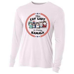 This Cat Lady Voting For Kamala Harris 2024 1st Female President Cooling Performance Long Sleeve Crew