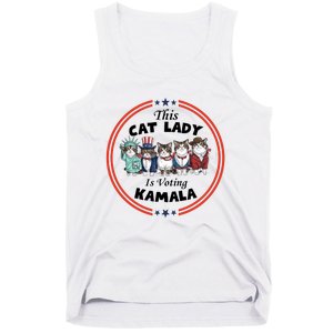 This Cat Lady Voting For Kamala Harris 2024 1st Female President Tank Top