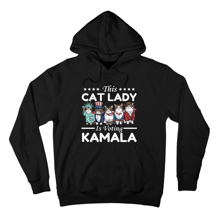 This Cat Lady Voting For Kamala Harris 2024 1st Female President Hoodie