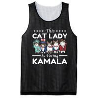 This Cat Lady Voting For Kamala Harris 2024 1st Female President Mesh Reversible Basketball Jersey Tank