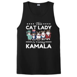 This Cat Lady Voting For Kamala Harris 2024 1st Female President PosiCharge Competitor Tank