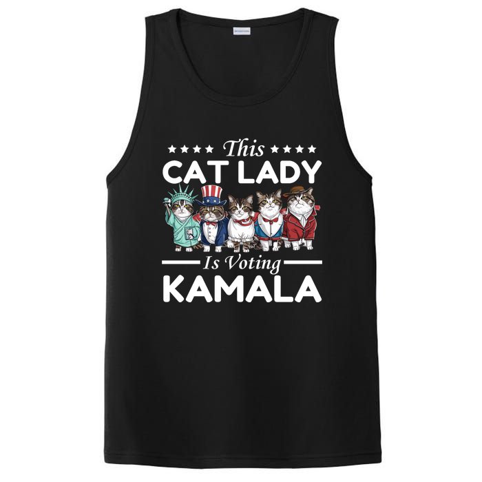 This Cat Lady Voting For Kamala Harris 2024 1st Female President PosiCharge Competitor Tank